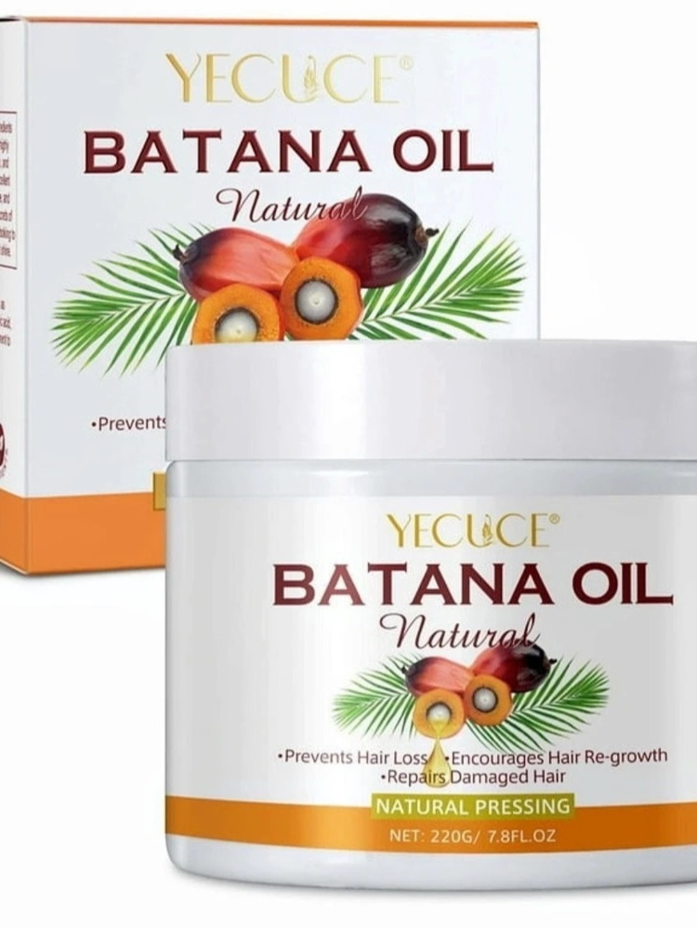 Sealed YECUCE Batana Oil Natural Pressing 220G Hair Treatment Cream